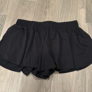Katie J NYC Junior Girls Black Butterfly Shorts Size L